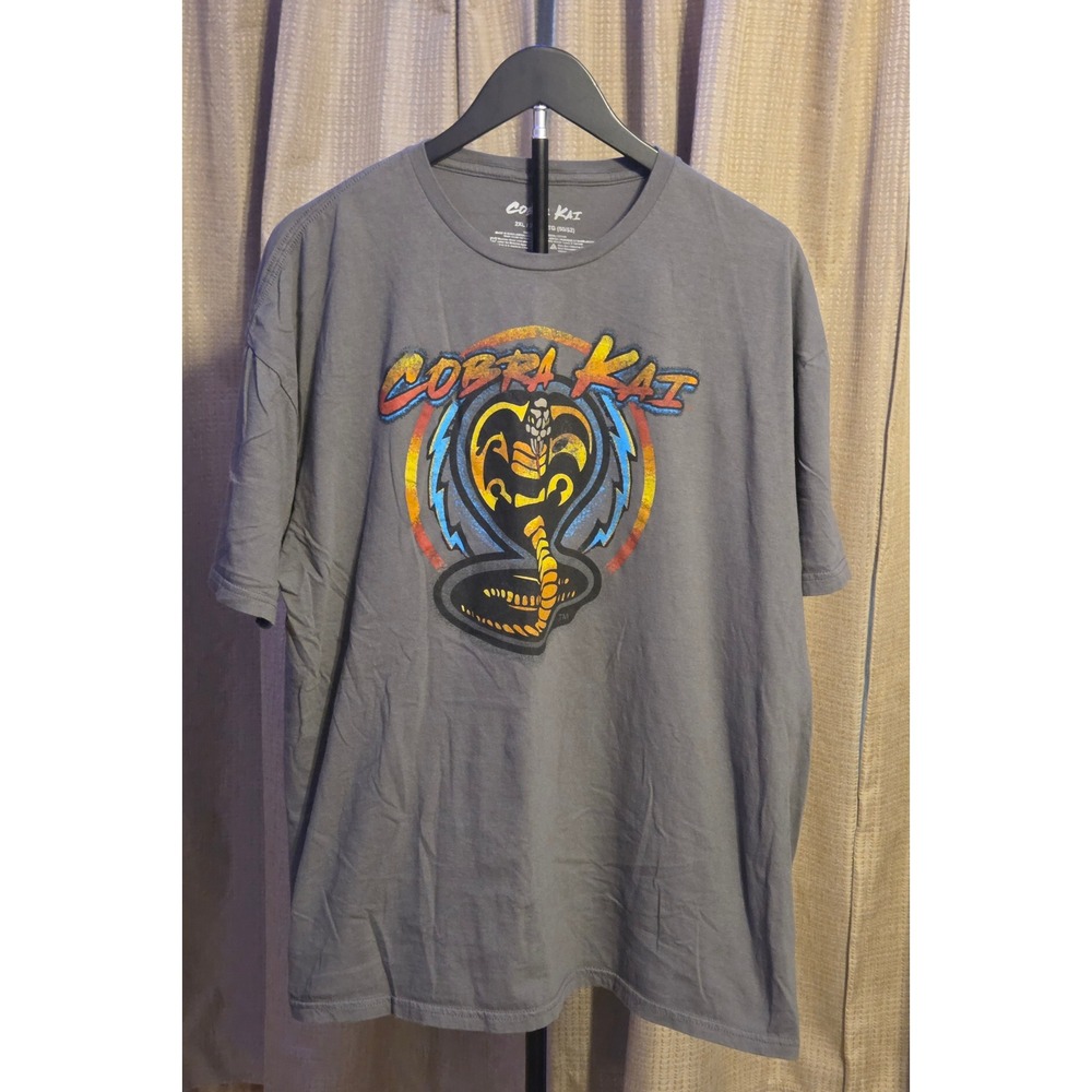 Cobra‎ Kai Short Sleeve Graphic T-Shirt Men's Size 2XL Gray